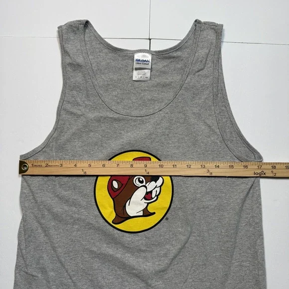 Buc-ee's Tube Texas Shirt Mens Small Gray Gildan Tank Top New Braunfels - Picture 7 of 7